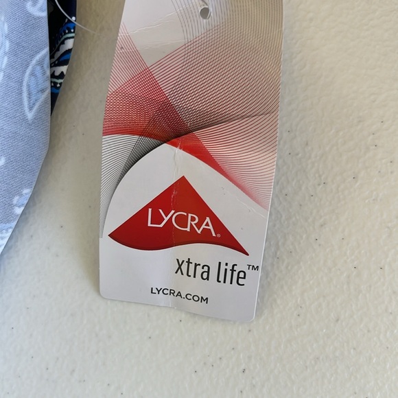 Lands End High Neck Bandana Print Tankini Top - Picture 5 of 6